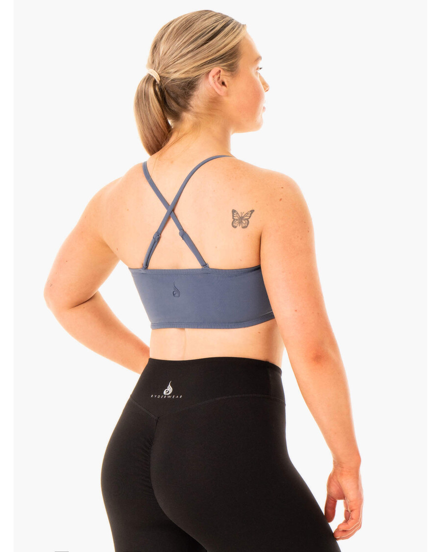 Ryderwear Convertible Bandeau Sports Bra - Steel Blue