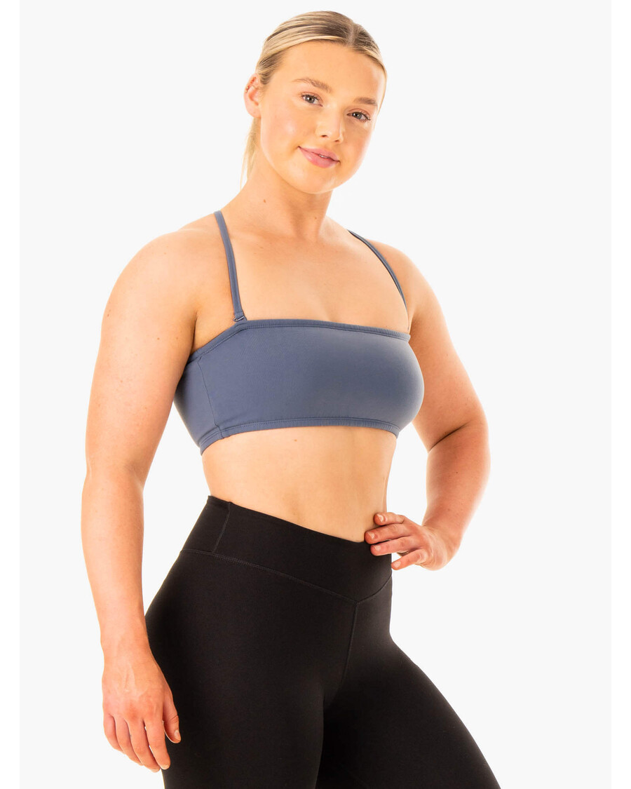 Ryderwear Convertible Bandeau Sports Bra - Steel Blue