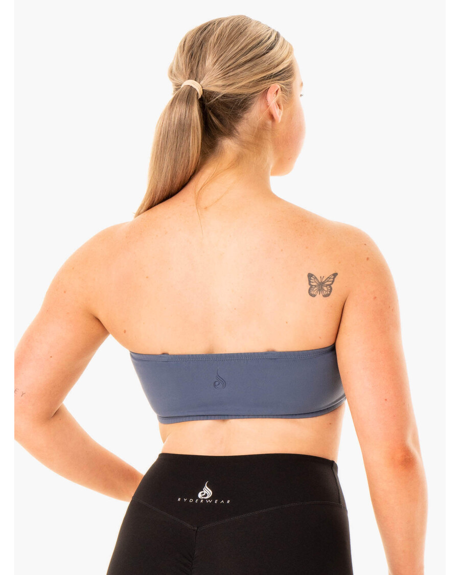 Ryderwear Convertible Bandeau Sports Bra - Steel Blue