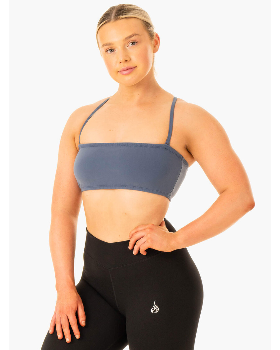 Ryderwear Convertible Bandeau Sports Bra - Steel Blue