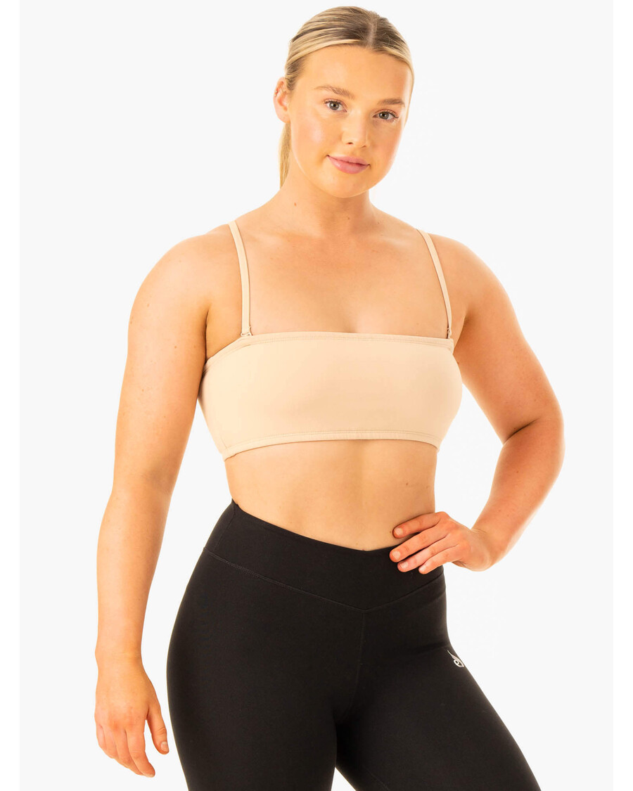 Ryderwear Convertible Bandeau Sports Bra - Sand