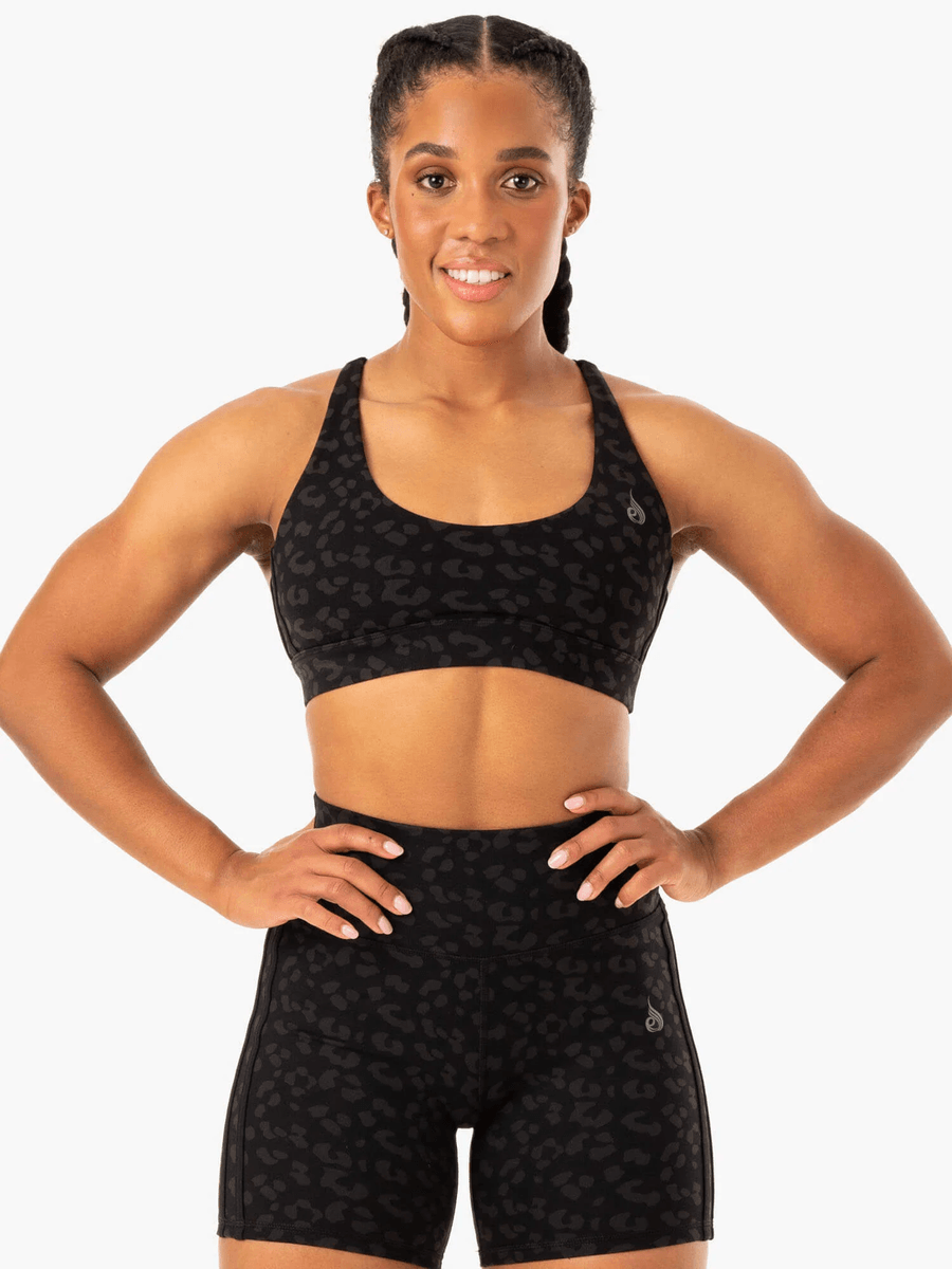 Ryderwear Evolution Sports Bra - Sort Leopard