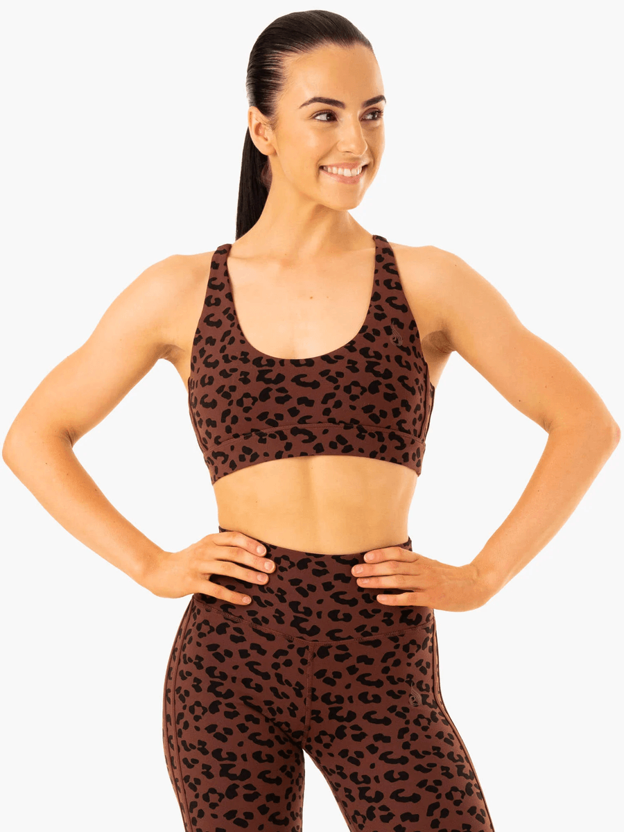 Ryderwear Evolution Sports Bra - Chokolade Leopard