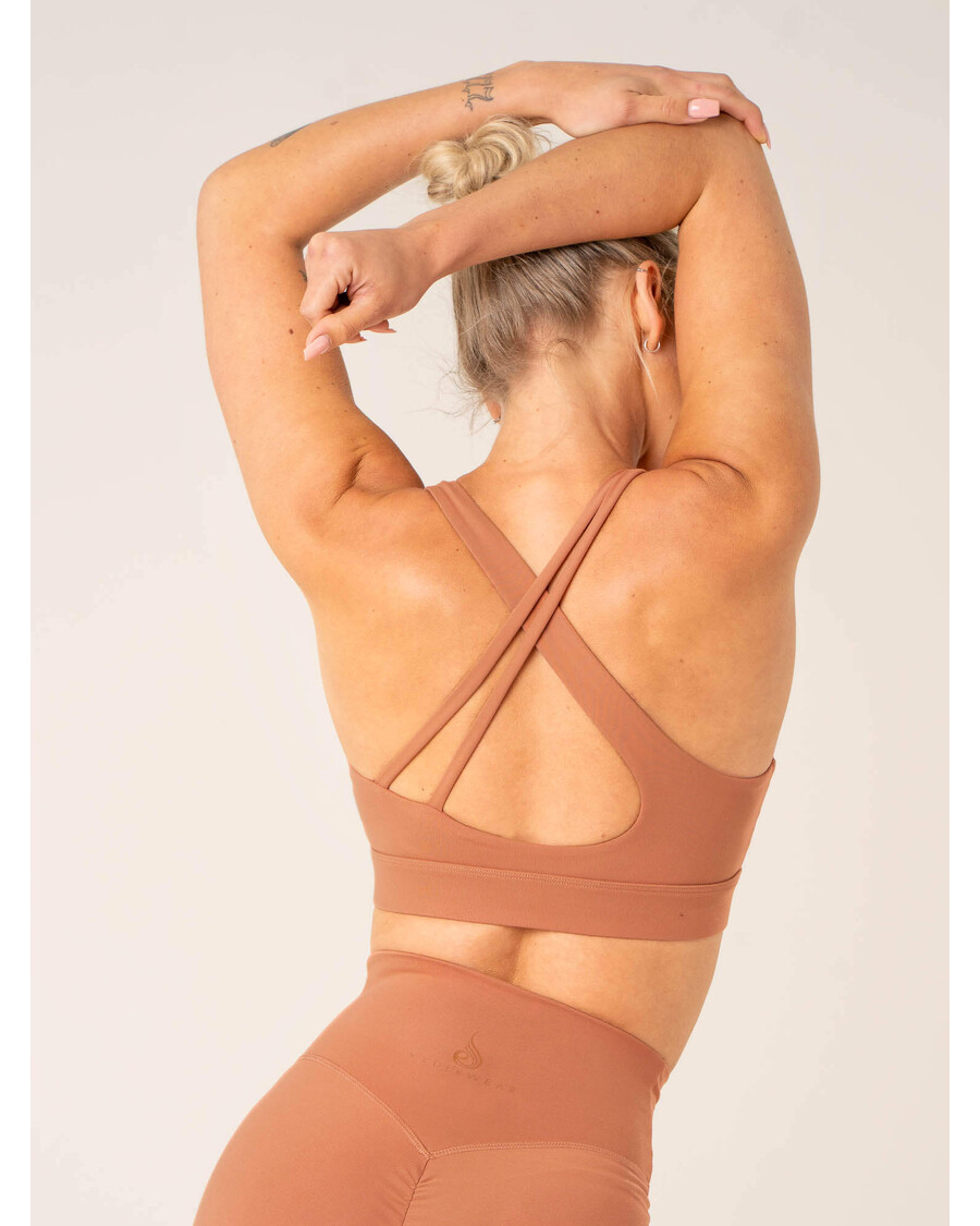 Ryderwear Momentum V-Neck Sports Bra - Clay