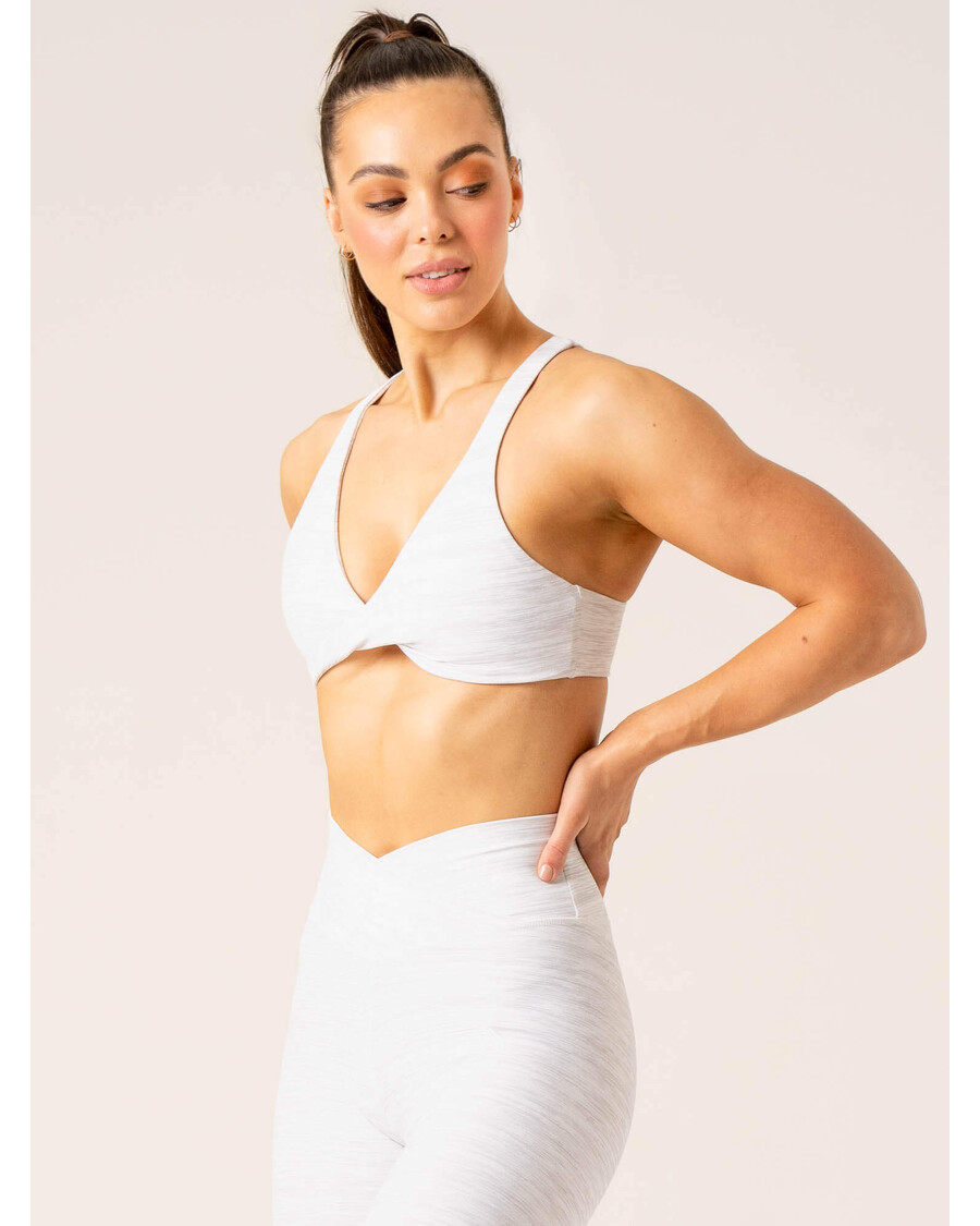 спортен сутиен Ryderwear Momentum Twist - снежно сив мергел