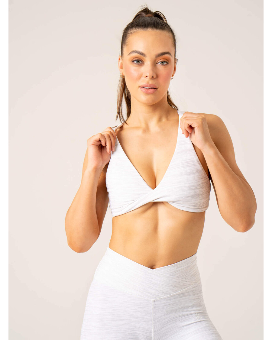 спортен сутиен Ryderwear Momentum Twist - снежно сив мергел