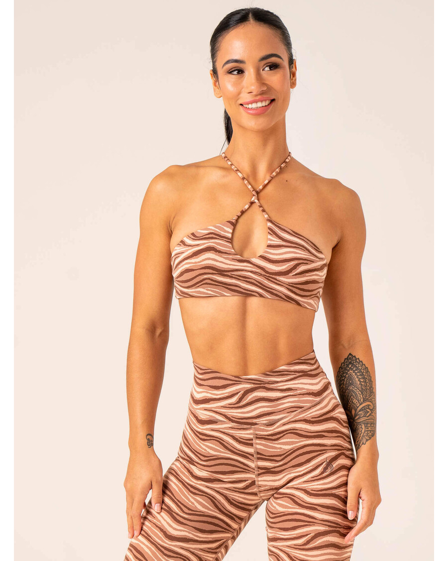 Ryderwear Unstoppable Sports Bra - Mocha Zebra