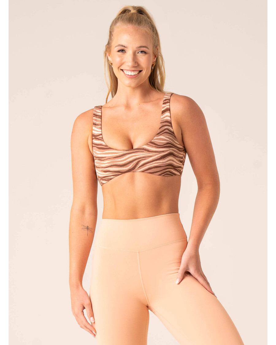 Ryderwear Unstoppable Lounge Bra - Mocha Zebra