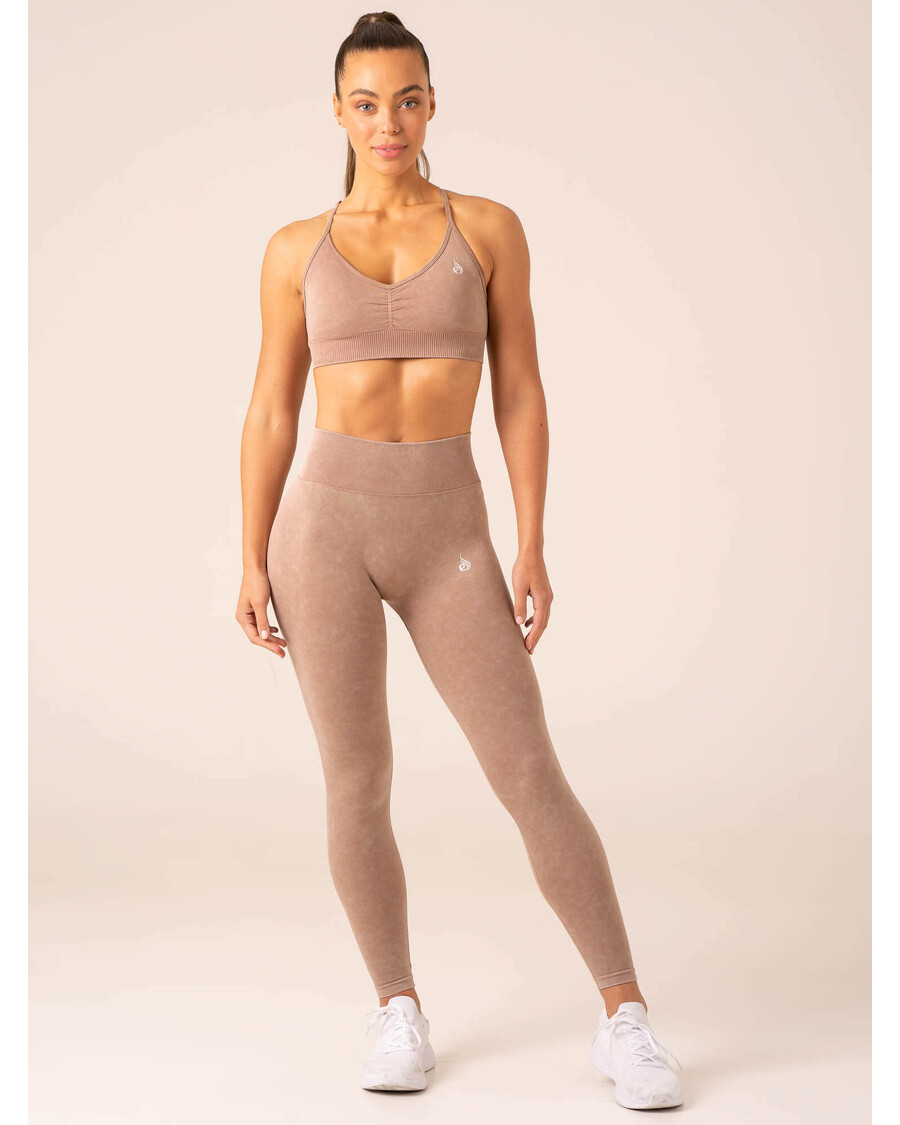 Ryderwear Stonewash חזיית ספורט חלקה - Tan Stonewash