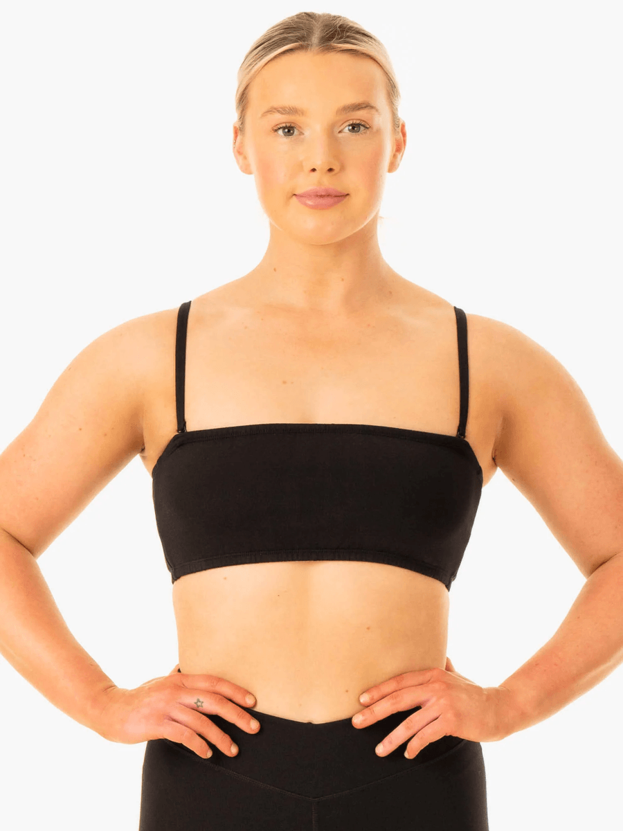Ryderwear Convertible Bandeau Sports Bra - Black