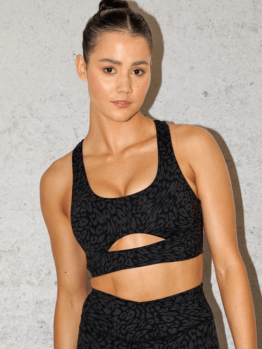 Ryderwear Rotation Sports Bra - Sort Leopard