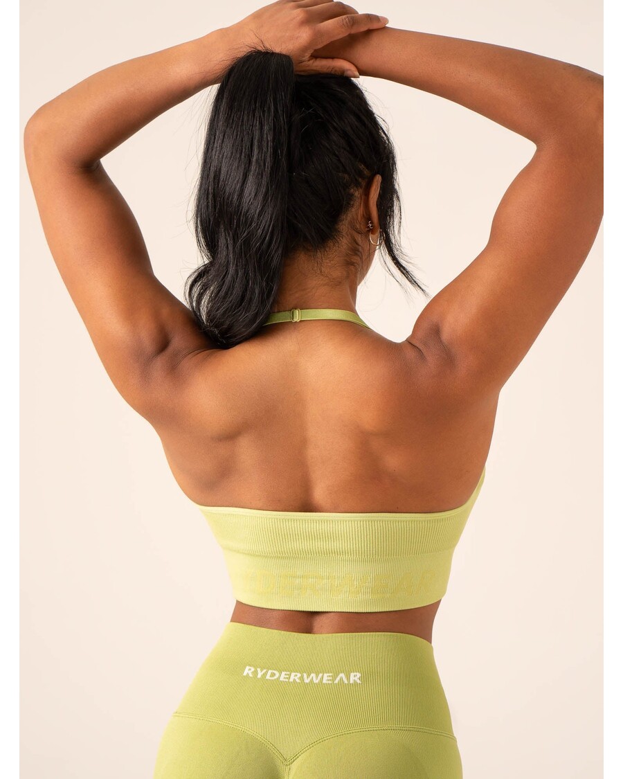 Reggiseno Sportivo Con Scollo All'americana Senza Cuciture Lift Riderwear - Oliva