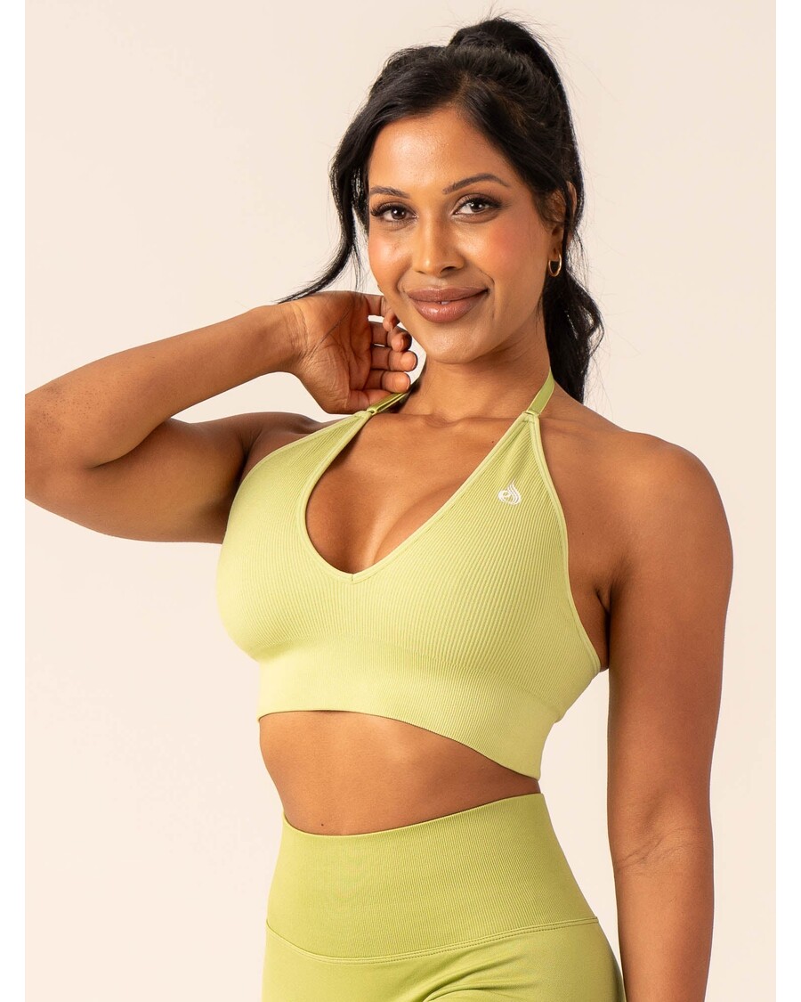 Reggiseno Sportivo Con Scollo All'americana Senza Cuciture Lift Riderwear - Oliva