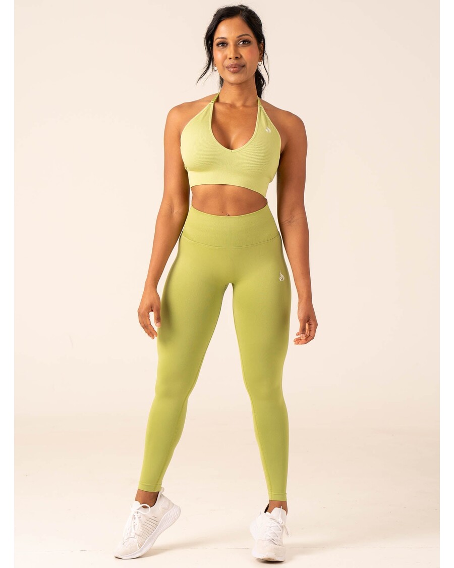 Reggiseno Sportivo Con Scollo All'americana Senza Cuciture Lift Riderwear - Oliva