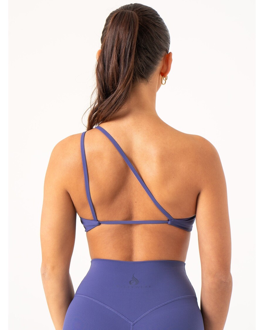 Ryderwear NKD One Shoulder Sports Bra - Indigo