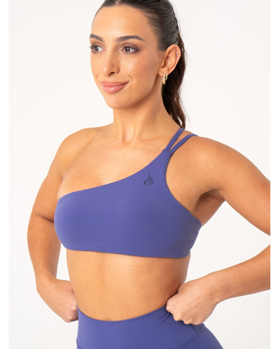 Ryderwear NKD One Shoulder Sports Bra - Indigo