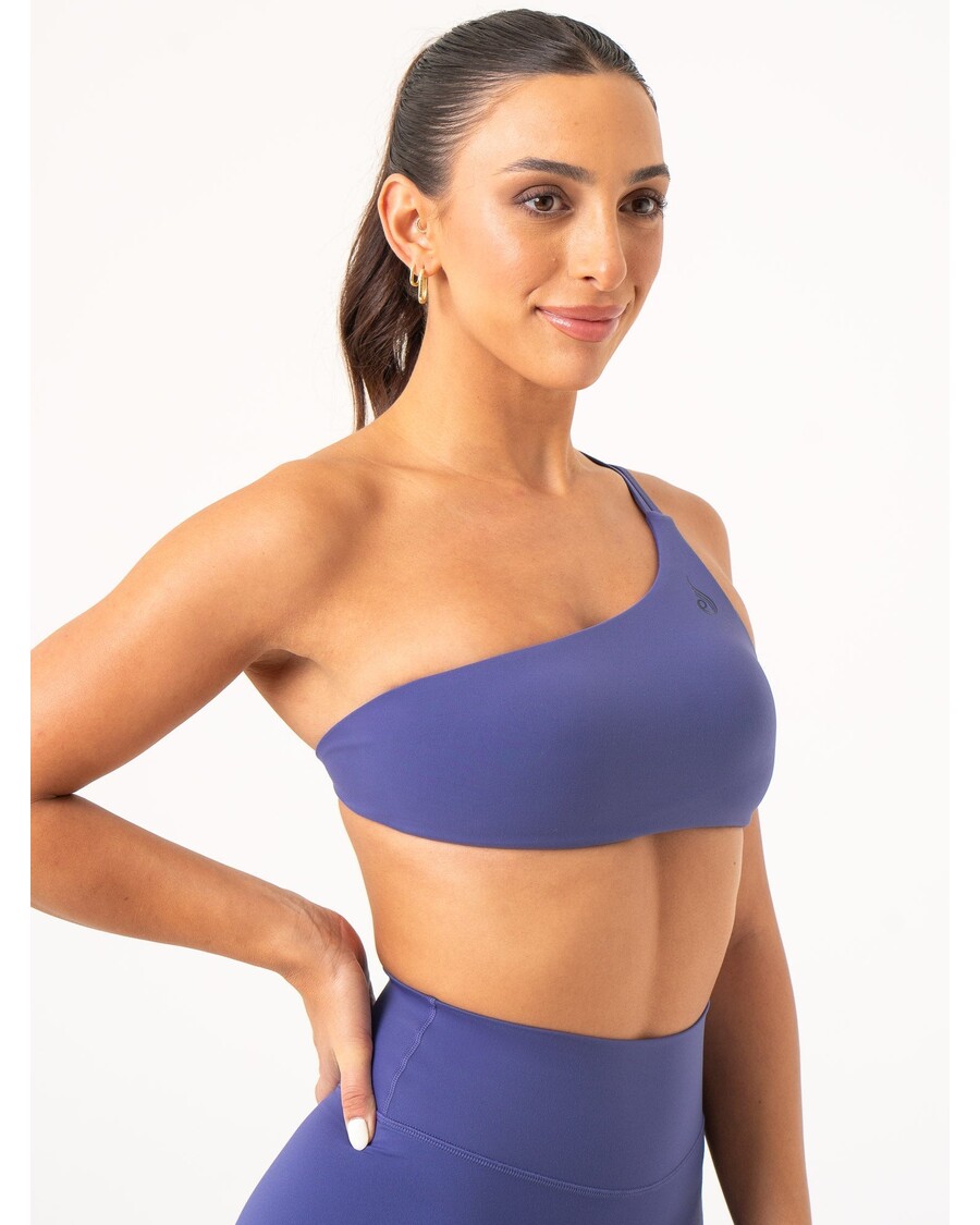 Ryderwear NKD One Shoulder Sports Bra - Indigo