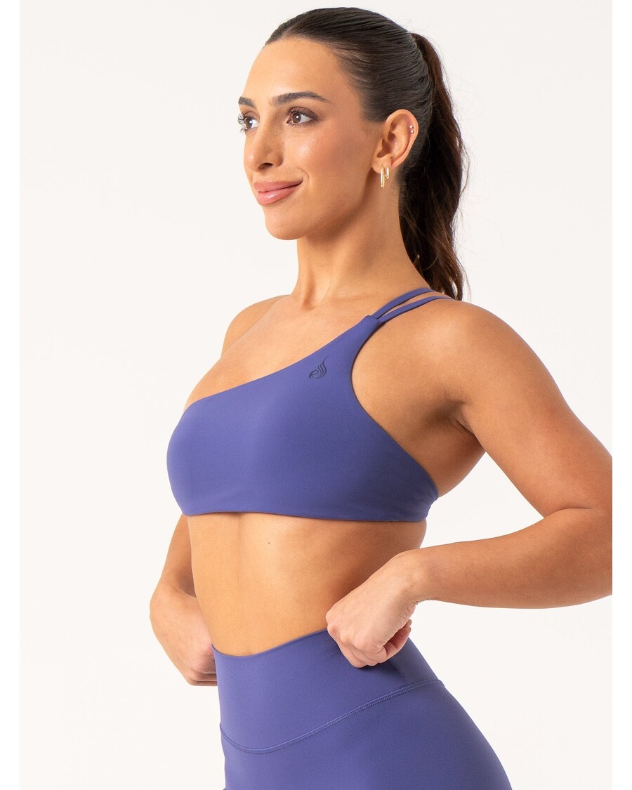 Ryderwear NKD One Shoulder Sports Bra - Indigo
