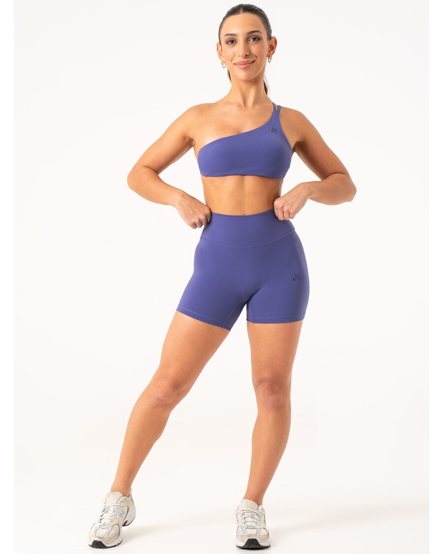 Ryderwear NKD One Shoulder Sports Bra - Indigo