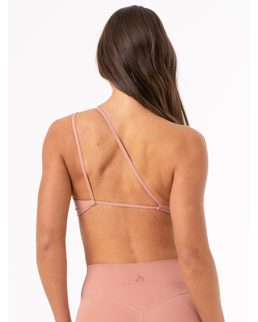 Ryderwear NKD One Shoulder Sports Bra - Dusty Pink