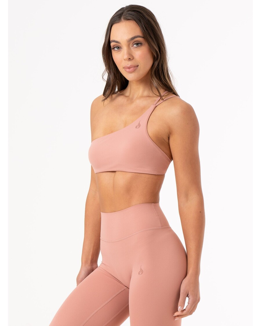 Ryderwear NKD One Shoulder Sports Bra - Dusty Pink
