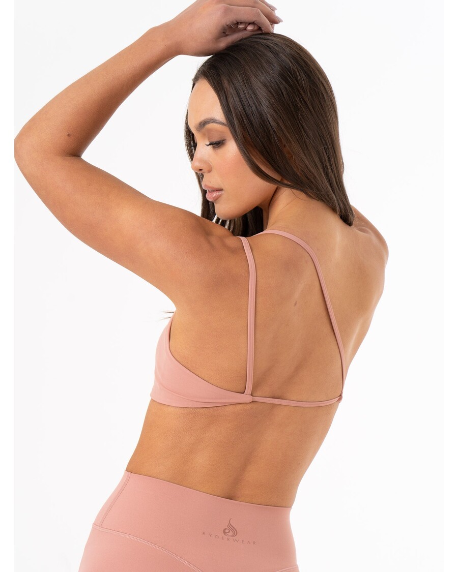 Ryderwear NKD One Shoulder Sports Bra - Dusty Pink