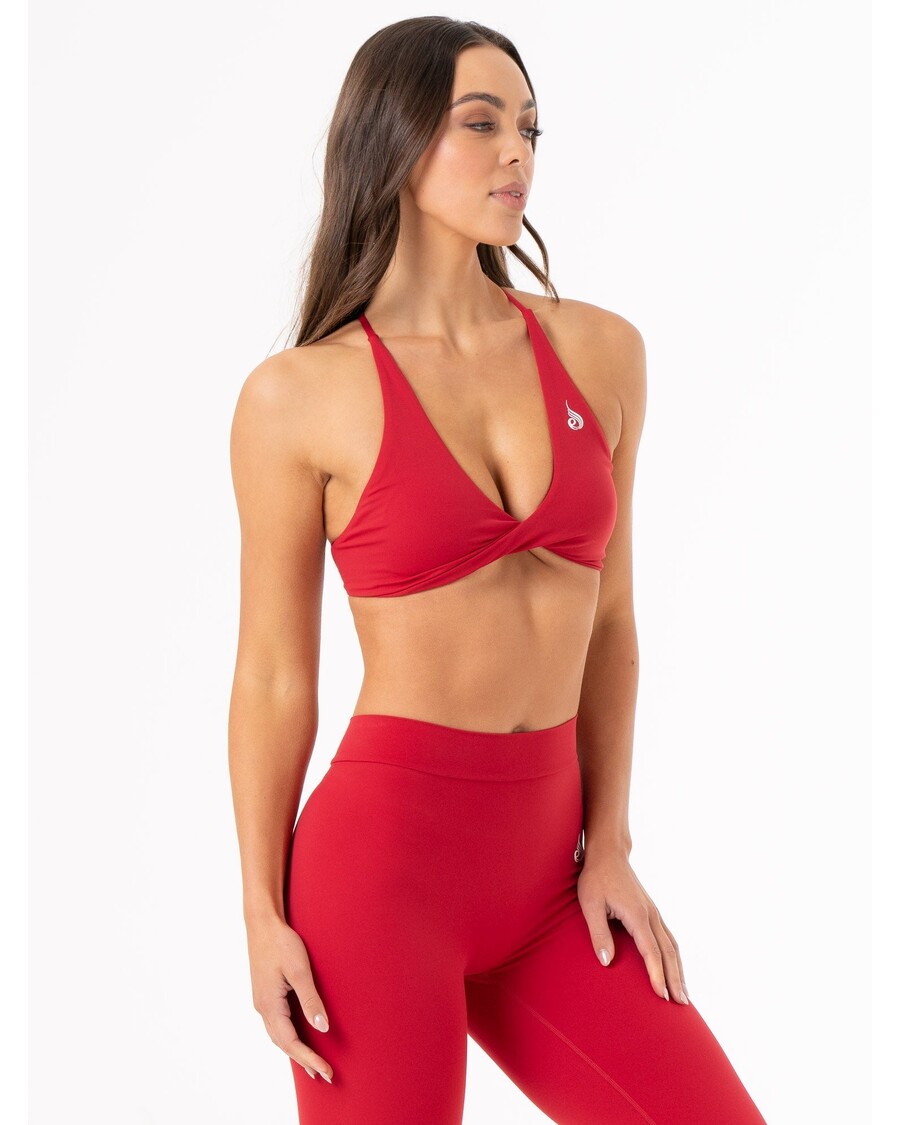 športni Nedrček Ryderwear Nkd Twist - češnjevo Rdeč