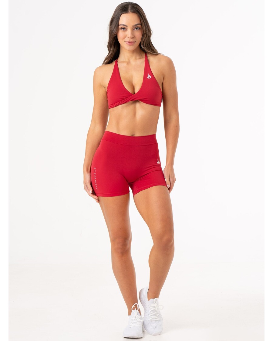 športni Nedrček Ryderwear Nkd Twist - češnjevo Rdeč