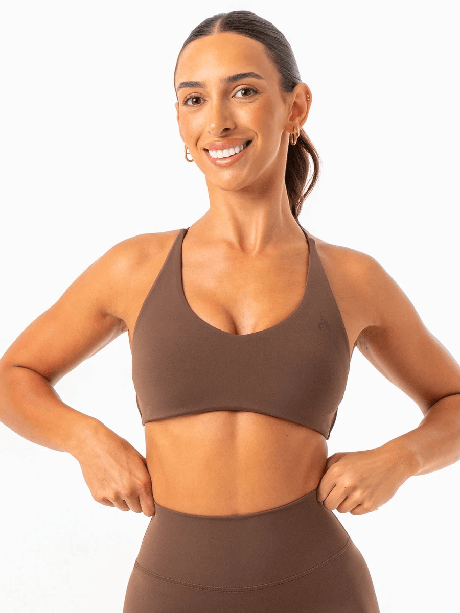 Ryderwear Nkd Embody Sports Crop - チョコレート