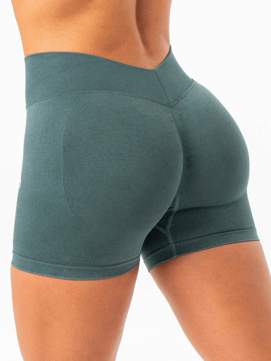 Ryderwear Stonewash Seamless V Back Shorts - Petrol