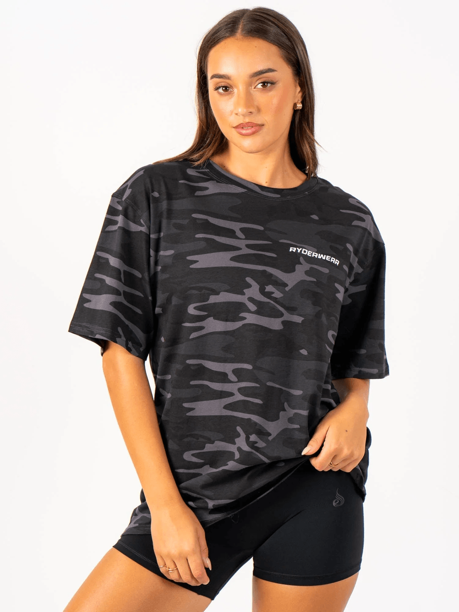 Ryderwear Energy Oversized T-Shirt - Black Camo