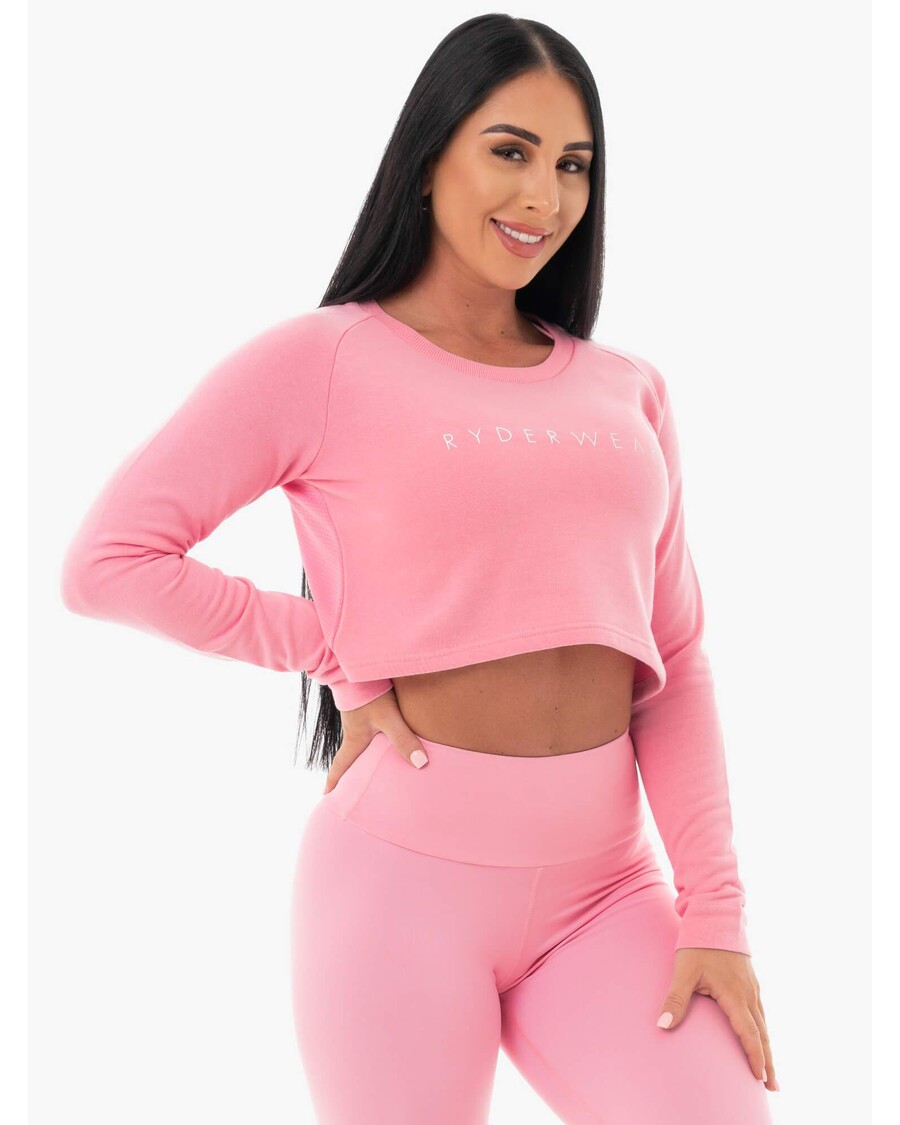 Ryderwear Niittejä Lyhennetty Pusero - Vaaleanpunainen