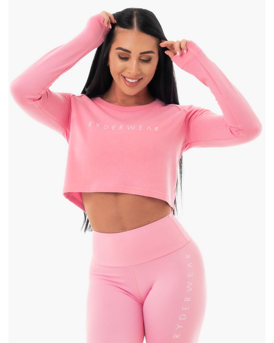 Ryderwear Niittejä Lyhennetty Pusero - Vaaleanpunainen