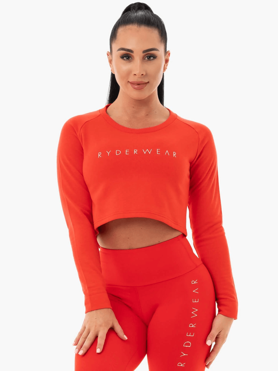 Ryderwear Staples Cropped Sweater - Red