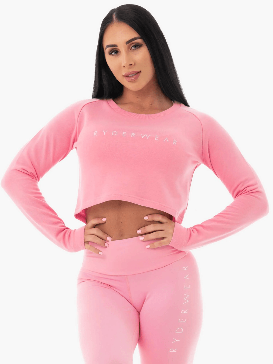 Ryderwear Staples Cropped Sweater - Pink