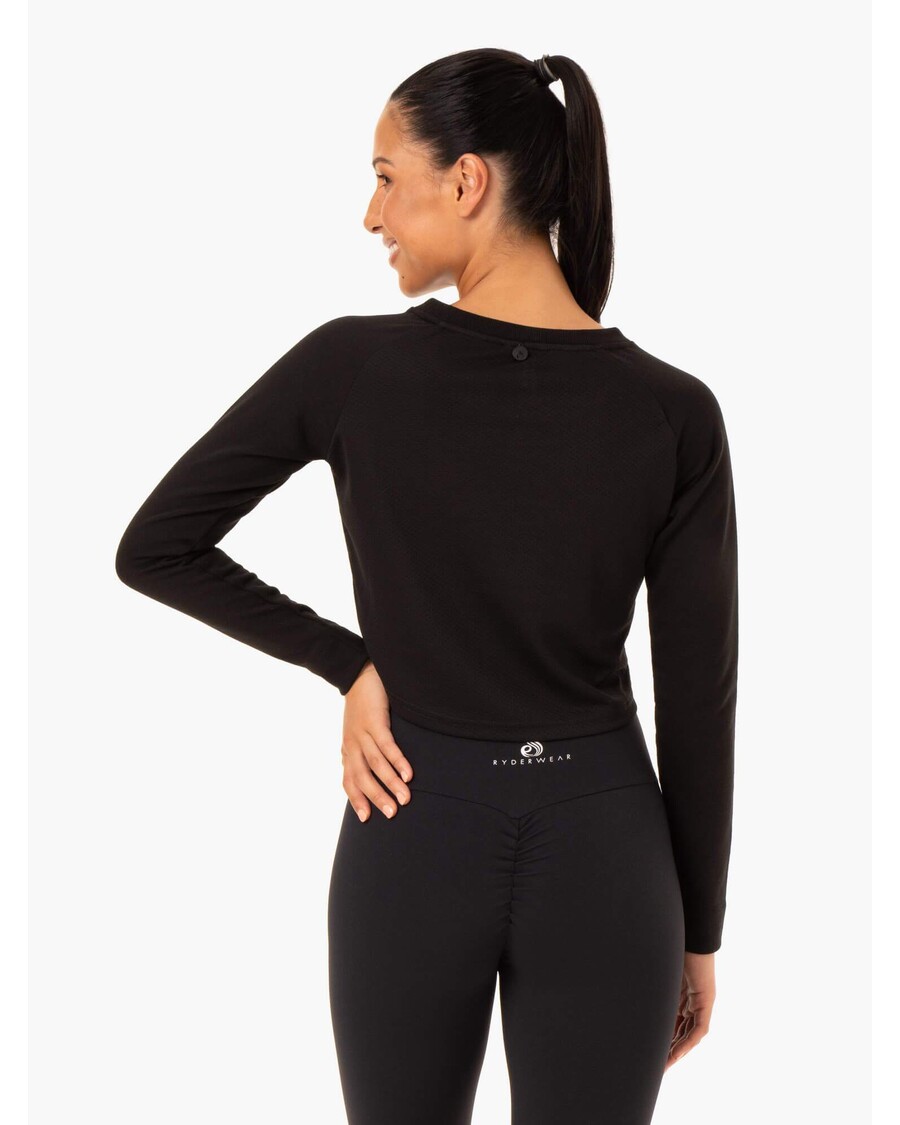 Ryderwear Staples Cropped Džemperis - Melns