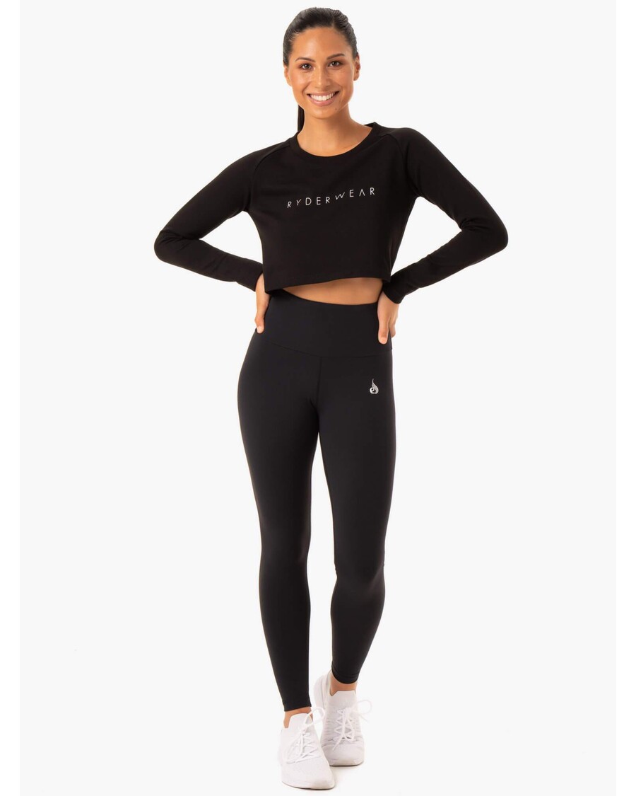 Ryderwear Staples Cropped Džemperis - Melns