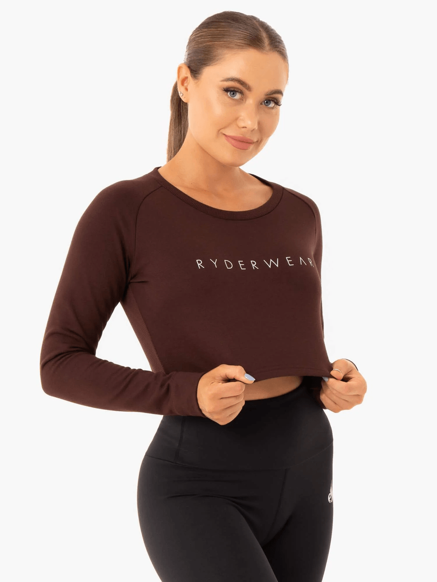 Ryderwear Staples Cropped Sweater - Chocolate