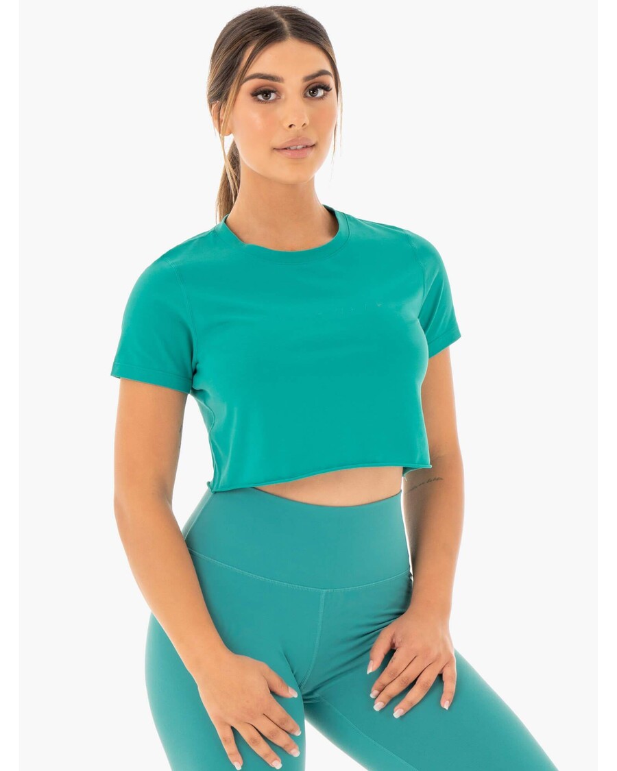 Kaos Cropped Motion Ryderwear - Teal