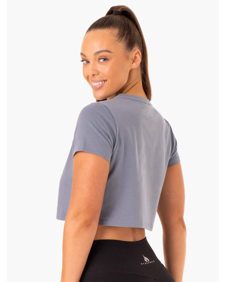 Ryderwear Hybrid Mesh Tee - Steel Blue