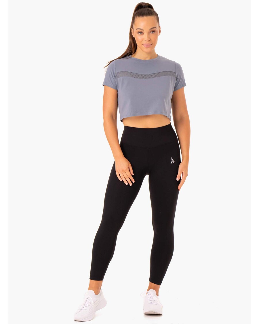 Ryderwear Hybrid Mesh Tee - Steel Blue