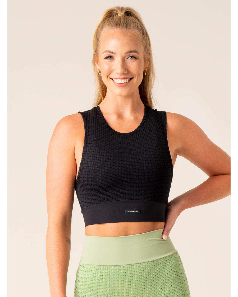 Ryderwear Honeycomb Seamless Tank - Black