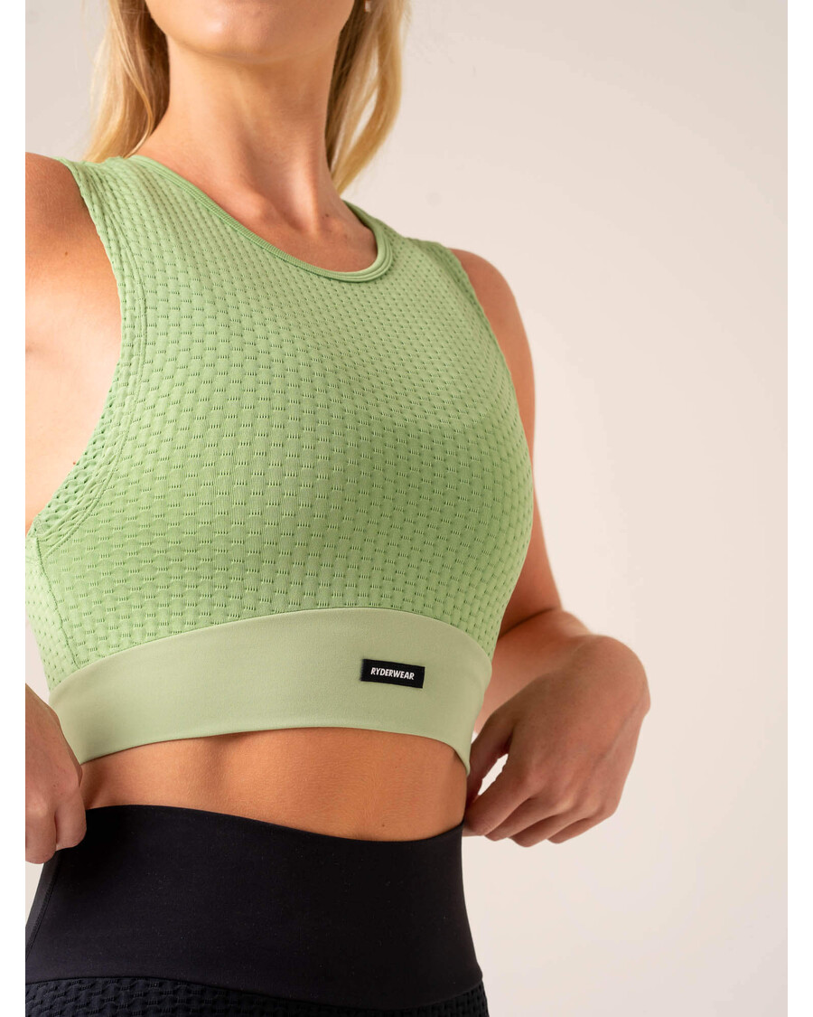 Ryderwear Honeycomb Seamless Tank - Sage