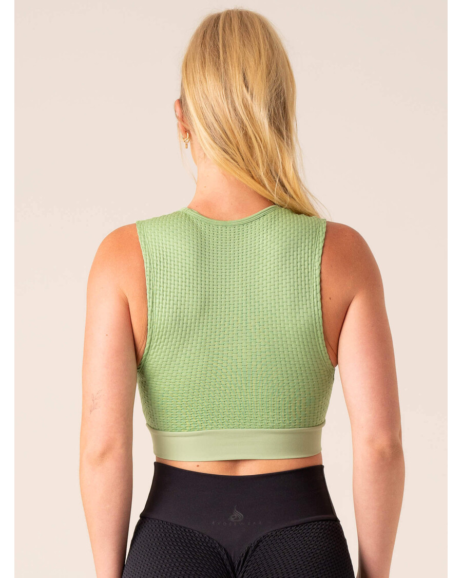 Ryderwear Honeycomb Seamless Tank - Sage