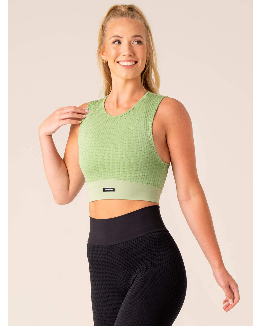 Ryderwear Honeycomb Seamless Tank - Sage