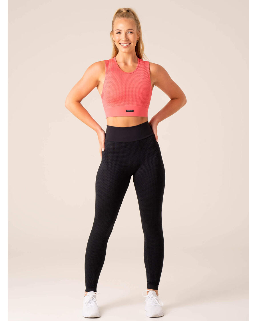 Tangki Mulus Ryderwear Honeycomb - Merah Muda Koral