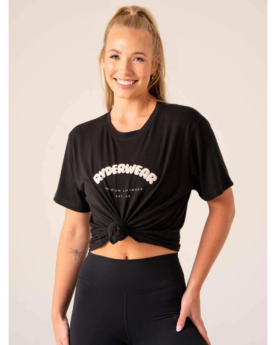 Ryderwear Off Side Longline T-Shirt - Black