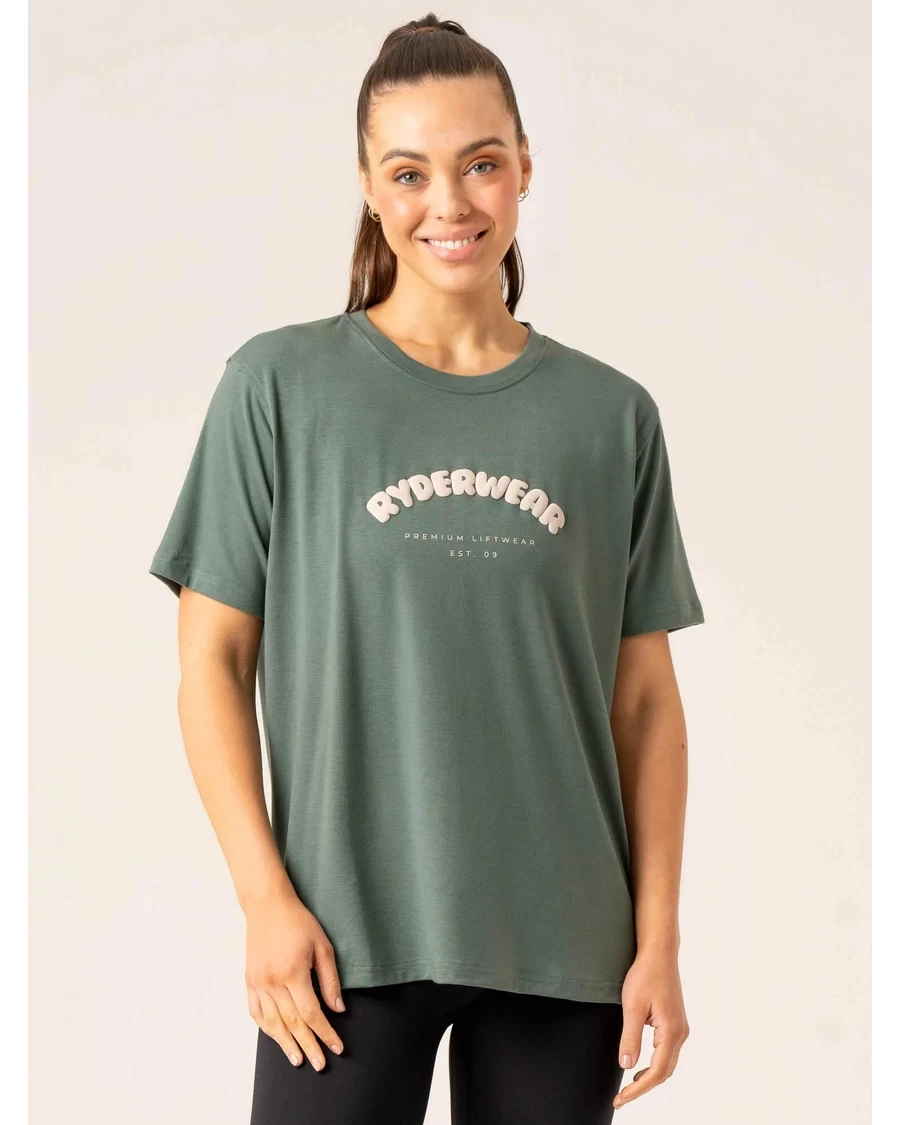 Ryderwear Off Side Longline T-Shirt - Sage