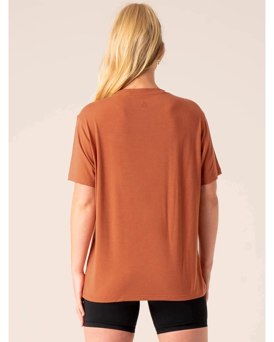 Ryderwear Off Side Longline T-Shirt - Mocha