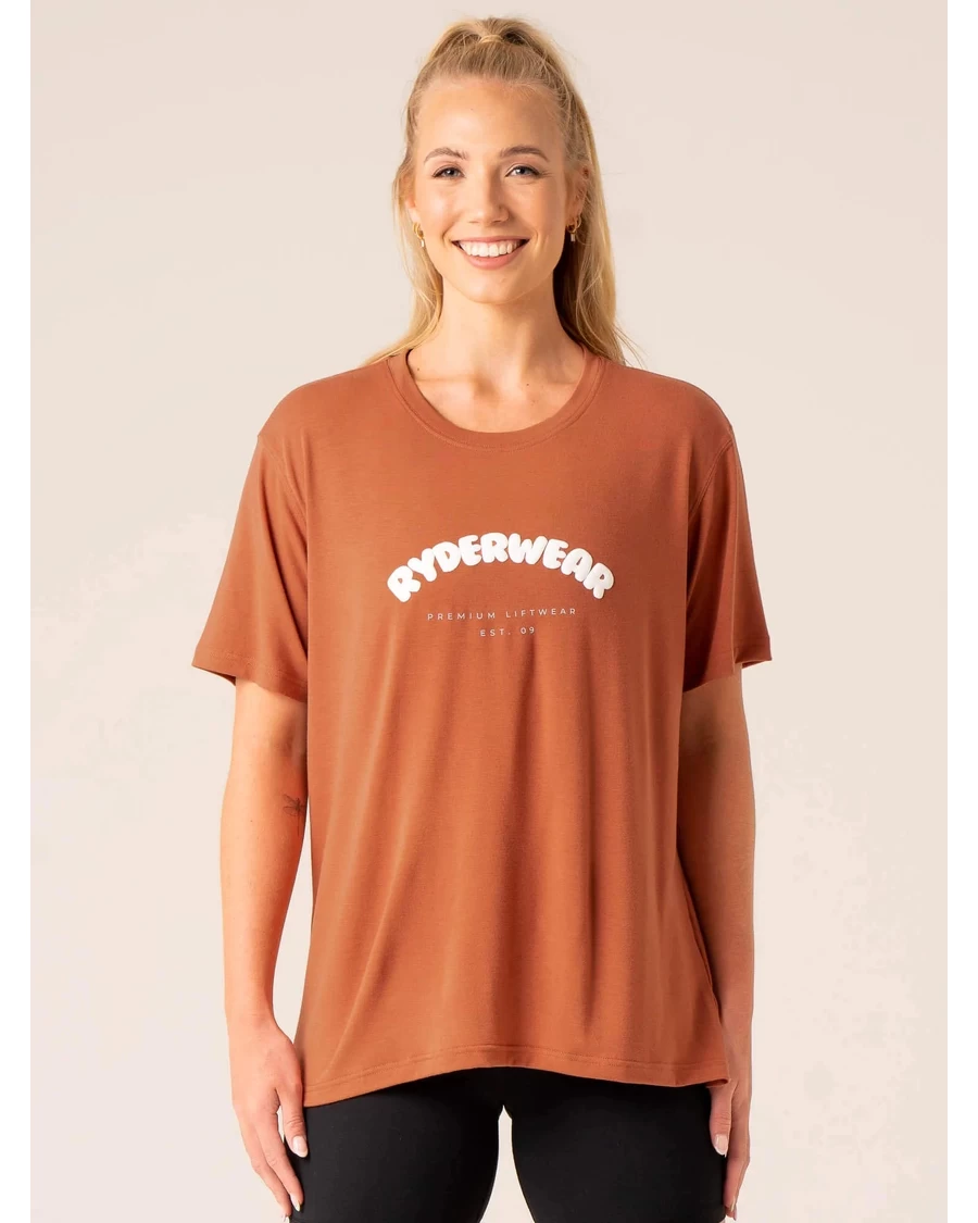 Ryderwear Off Side Longline T-Shirt - Mocha